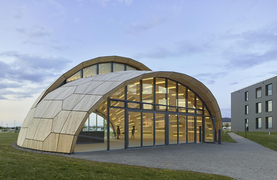 Exploring Sustainable Architecture livMatS Biomimetic Shell